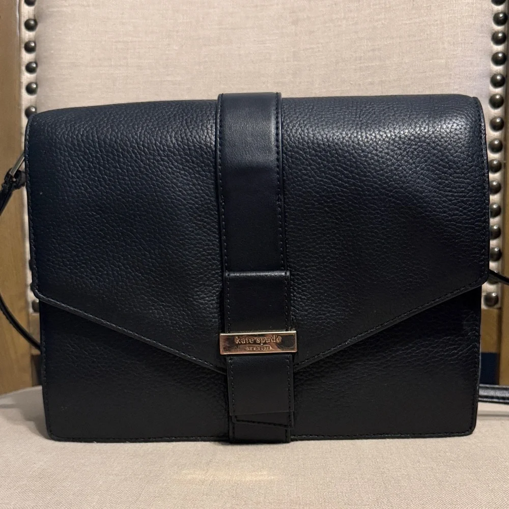 Kate Spade Black Pebbled Leather Crossbody Bag WELL LOVED